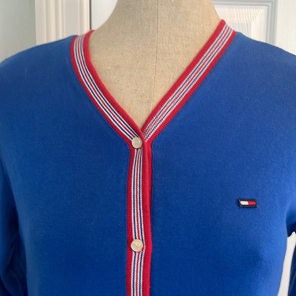 Y2K Tommy Jeans Hilfiger top blue women’s M - Picture 2 of 8
